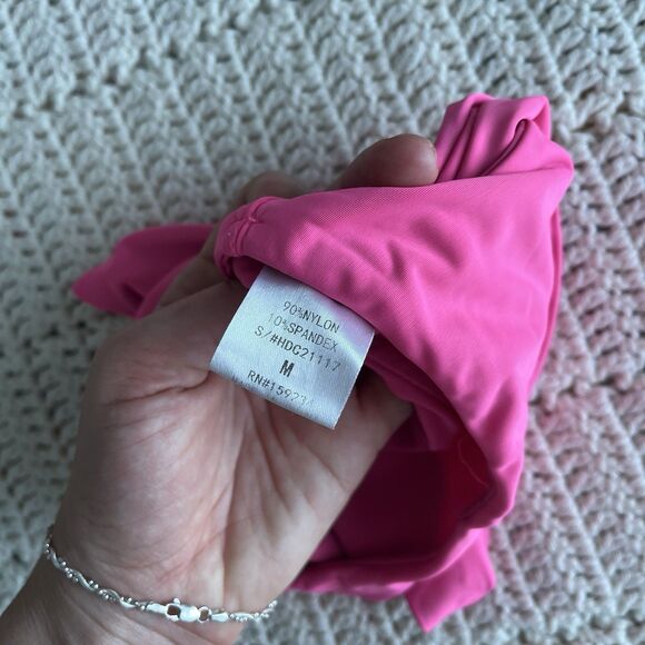 Fashion Nova Hot Neon Pink High-Waisted Bikini and Tube Top Swimsuit Set Size M - Picture 3 of 6